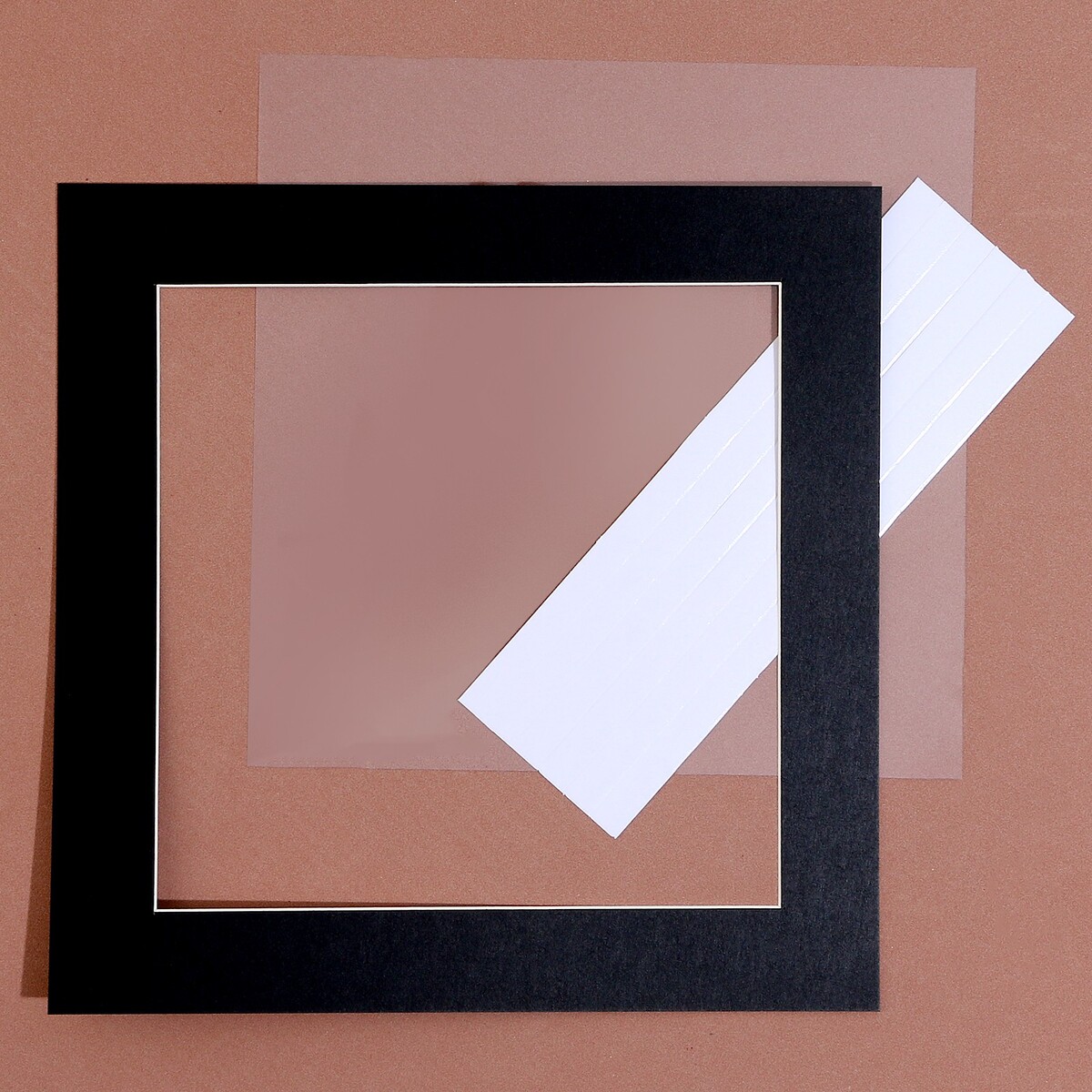Паспарту размер рамки 20 × 20, прозрачный лист, клейкая лента, цвет черный паспарту размер рамки 35 × 26 см прозрачный лист клейкая лента белый