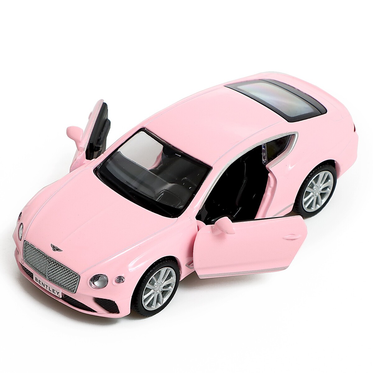 Машина металлическая bentley continental gt, 1:32, инерция, цвет матовый  розовый Автоград 04284051: купить за 930 руб в интернет магазине с  бесплатной доставкой