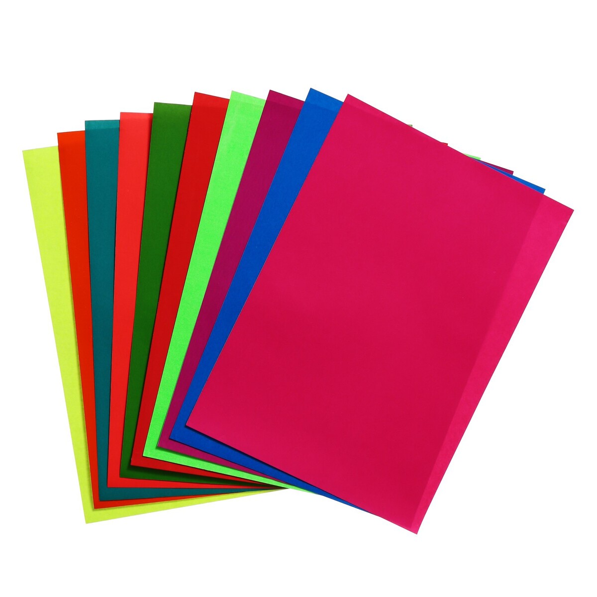 Бумага цветная формат, а4, 10 листов, 10 цветов, самоклеящаяся неон, плотность 70г/м3, 11мкр бумага цветная а4 50 листов неон розовая 80 г м2