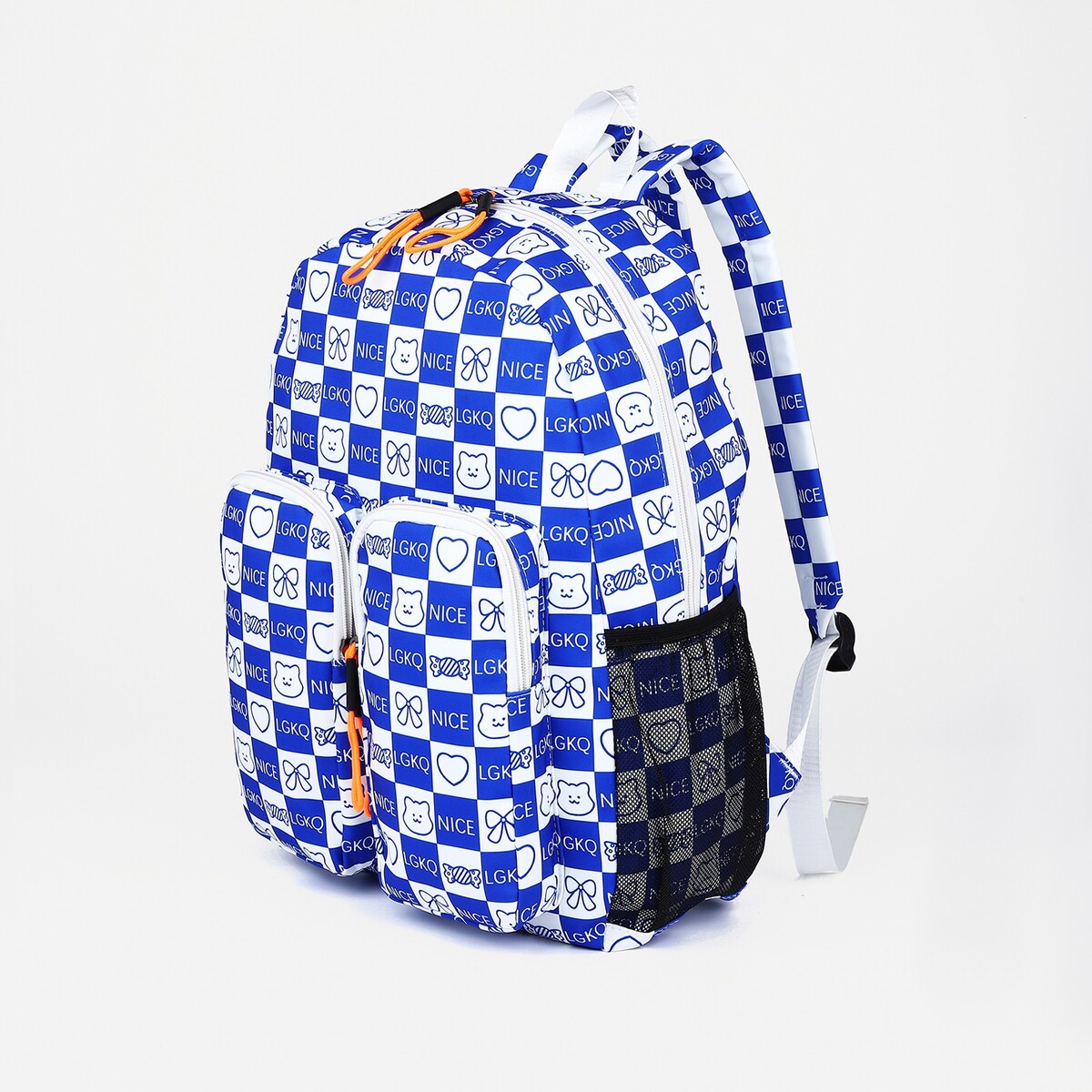 Рюкзак школьный из текстиля на молнии, 5 карманов, цвет синий рюкзак туристический 35 л с увеличением отдел на молнии 5 наружных карманов синий