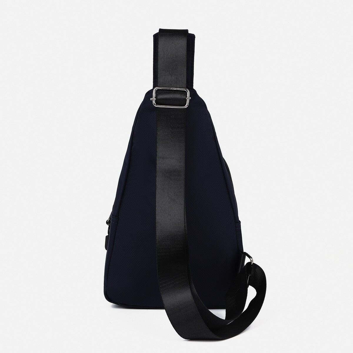 фото Сумка слинг мужская из текстиля, отверстие для наушников, цвет синий no brand