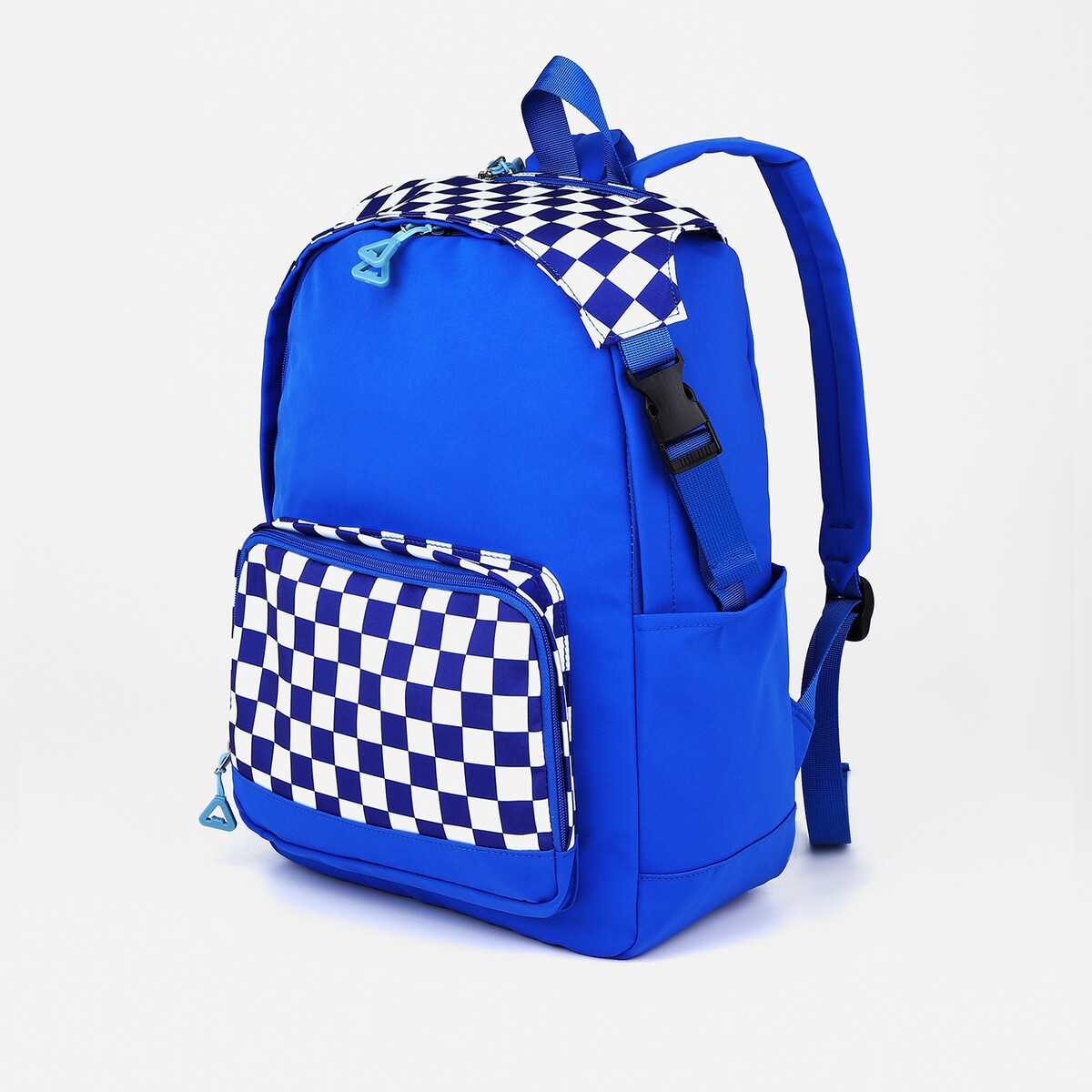 Рюкзак школьный из текстиля, 5 карманов, цвет синий рюкзак школьный из текстиля на молнии 7 карманов