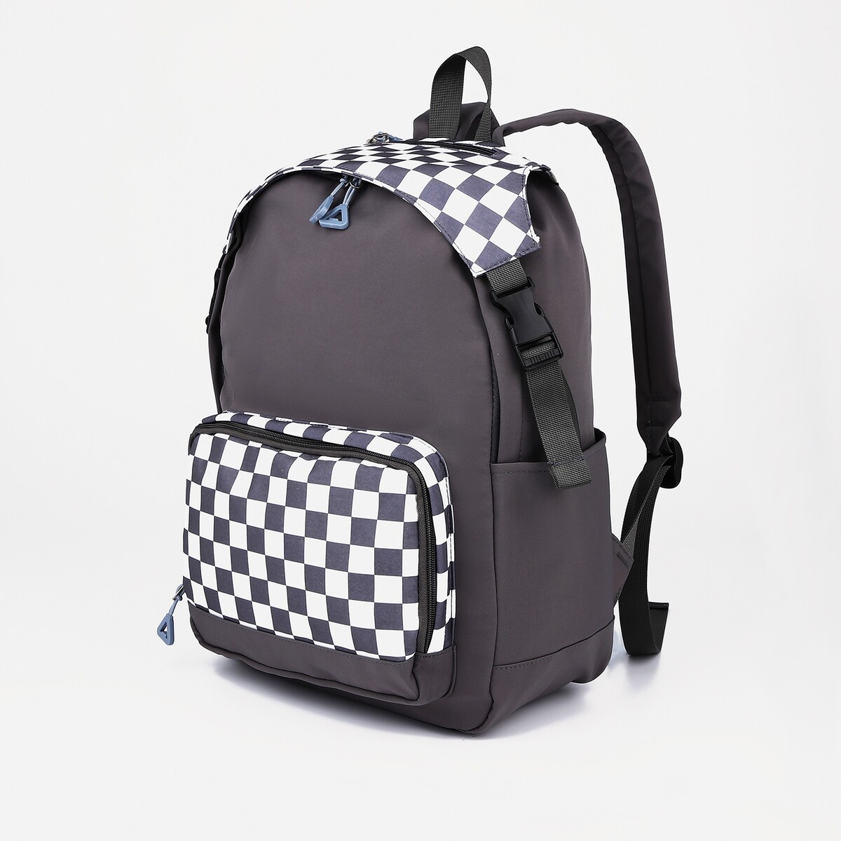 Рюкзак школьный из текстиля, 5 карманов, цвет серый рюкзак школьный из текстиля на молнии 6 карманов