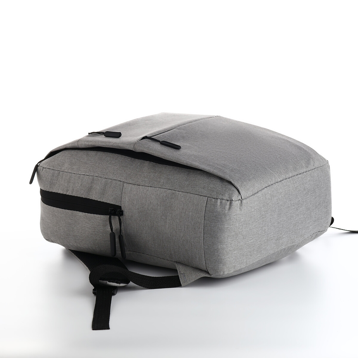 Рюкзак мужской на молнии, 4 наружных кармана, с usb, цвет серый No brand 04299992 Серый  Фото 4