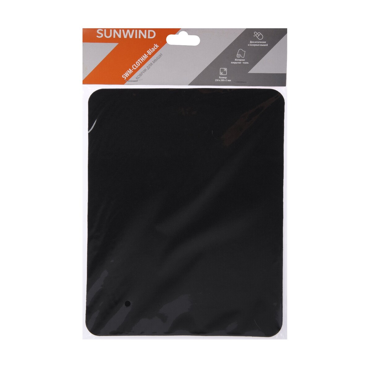 

Коврик для мыши sunwind business swm-clothm-black , 250x200x3мм, черный