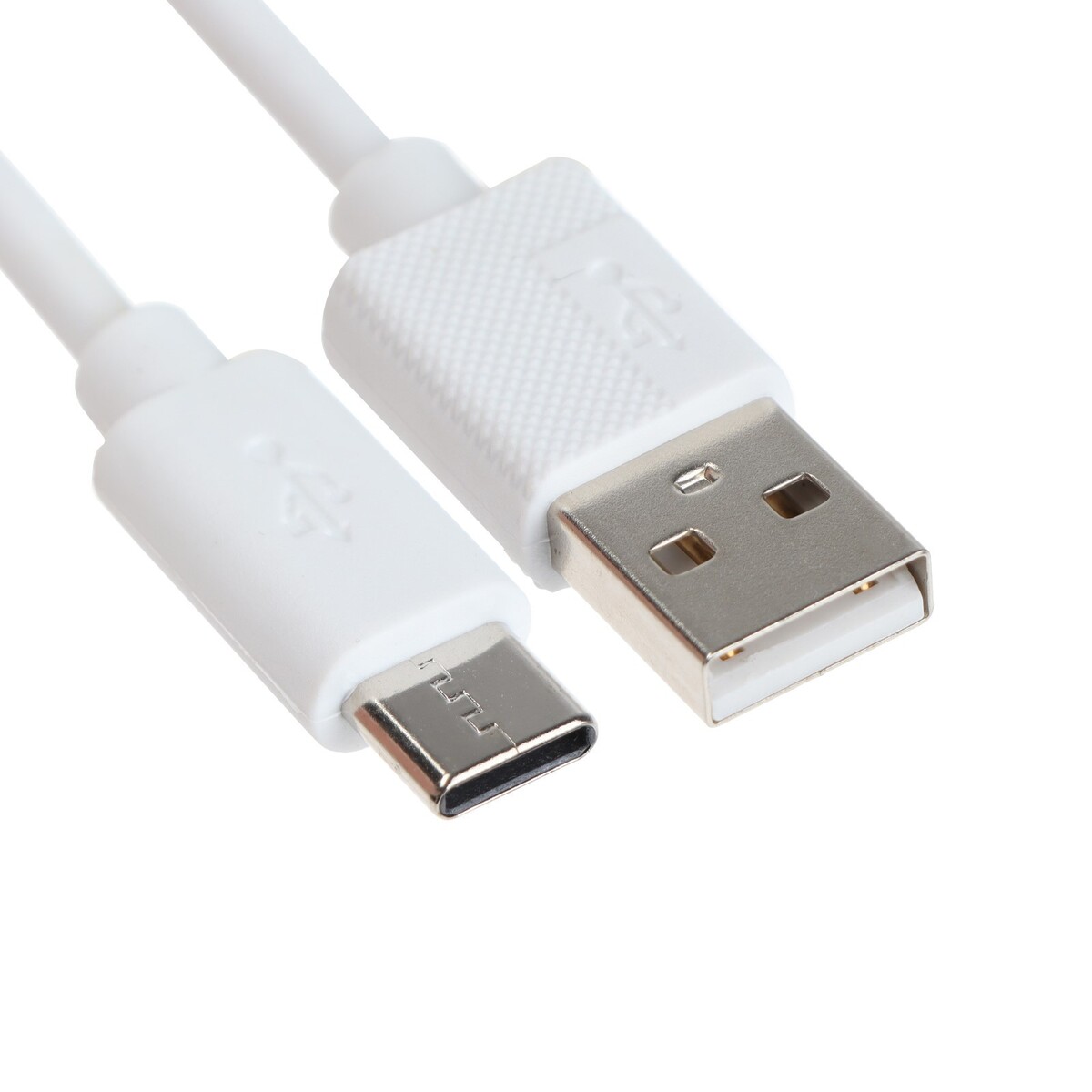 Кабель type-c - usb, 2.4 а, 1 м, зарядка + передача данных, пакет, белый кабель more choice k71si tpe 2м smart usb 2 4a pd 30w быстрая зарядка для apple 8 pin type c