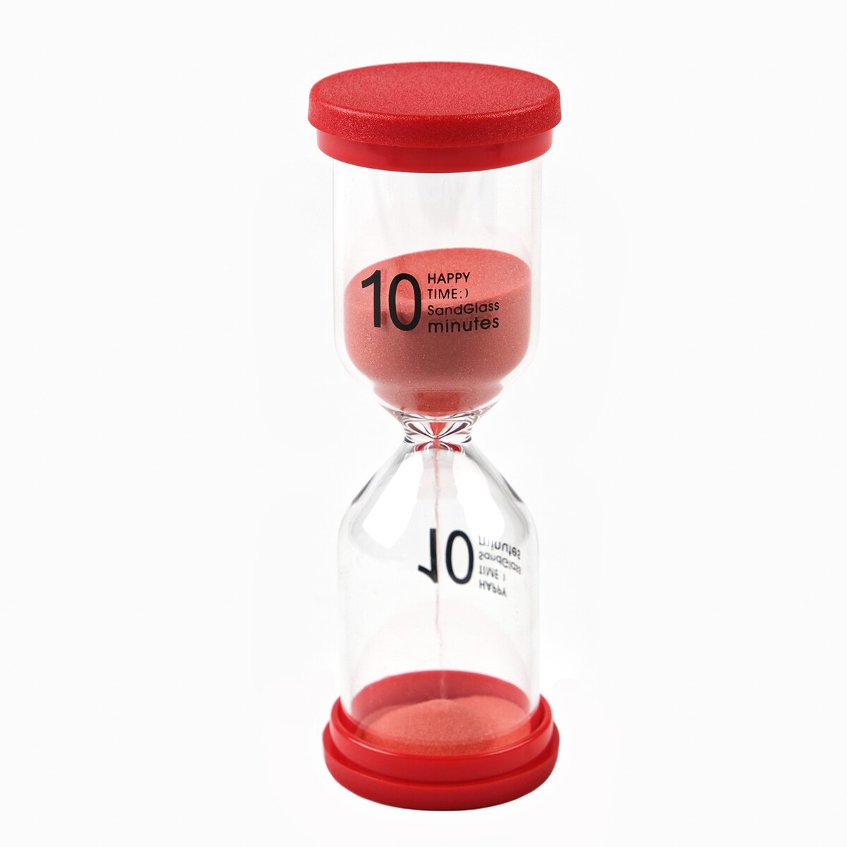 Песочные часы happy time, на 10 минут, 4 х 11 см, красные воронки для гсм красные 4 предмета 115 мм 95 мм 65 мм 50 мм