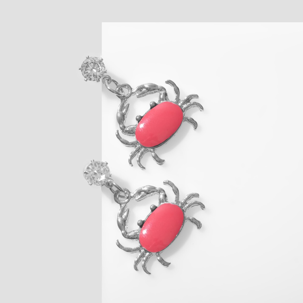 

Серьги эмаль, Розовый