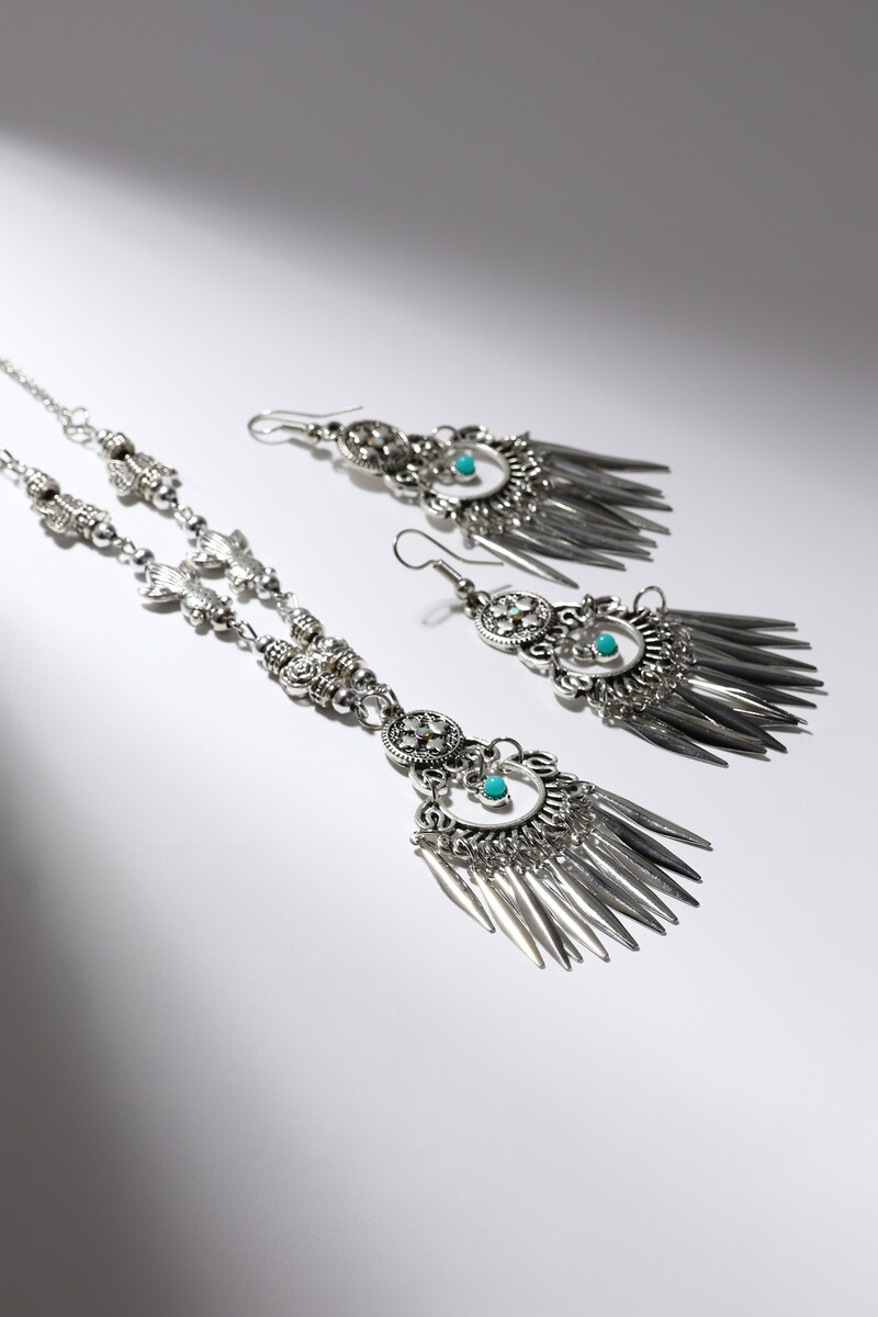 Набор 2 предмета серьги колье QF 200₽