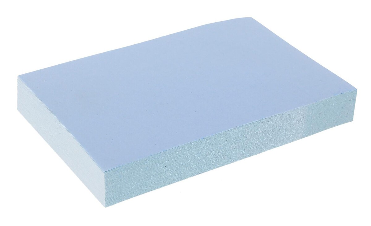 Блок с липким краем 51 мм x 76 мм, 100 листов, пастель, голубой тарелка керамическая десертная доляна пастель d 19 см голубой