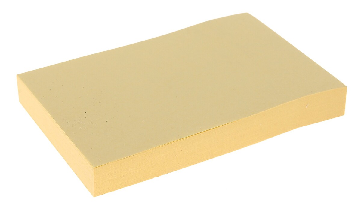 Блок с липким краем 51 мм x 76 мм, 100 листов, пастель, желтый блок самоклеящийся стикер staff 50х50 мм 100 л желтый 127142 24 шт