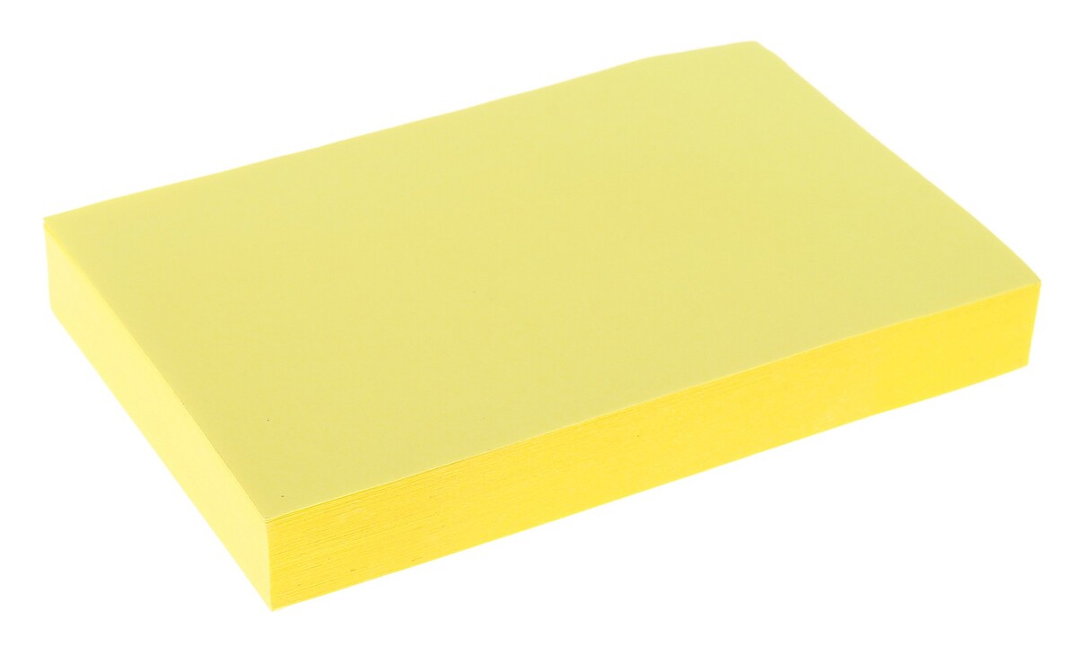 Блок с липким краем 51 мм x 76 мм, 100 листов, флуоресцентный, желтый блок фотобарабана konica minolta bizhub c250 c252 iu 210y 4062303 желтый