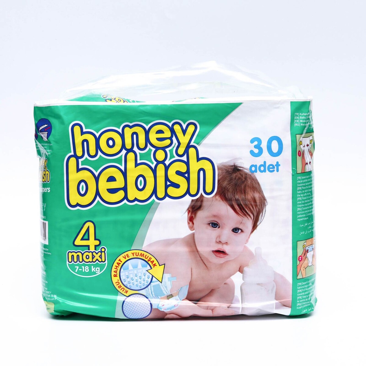 Подгузники детские bebish 4 maxi (7 - 18 kg), 30 шт No brand