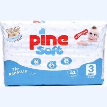 Подгузники детские pine soft 3 midi (4 -