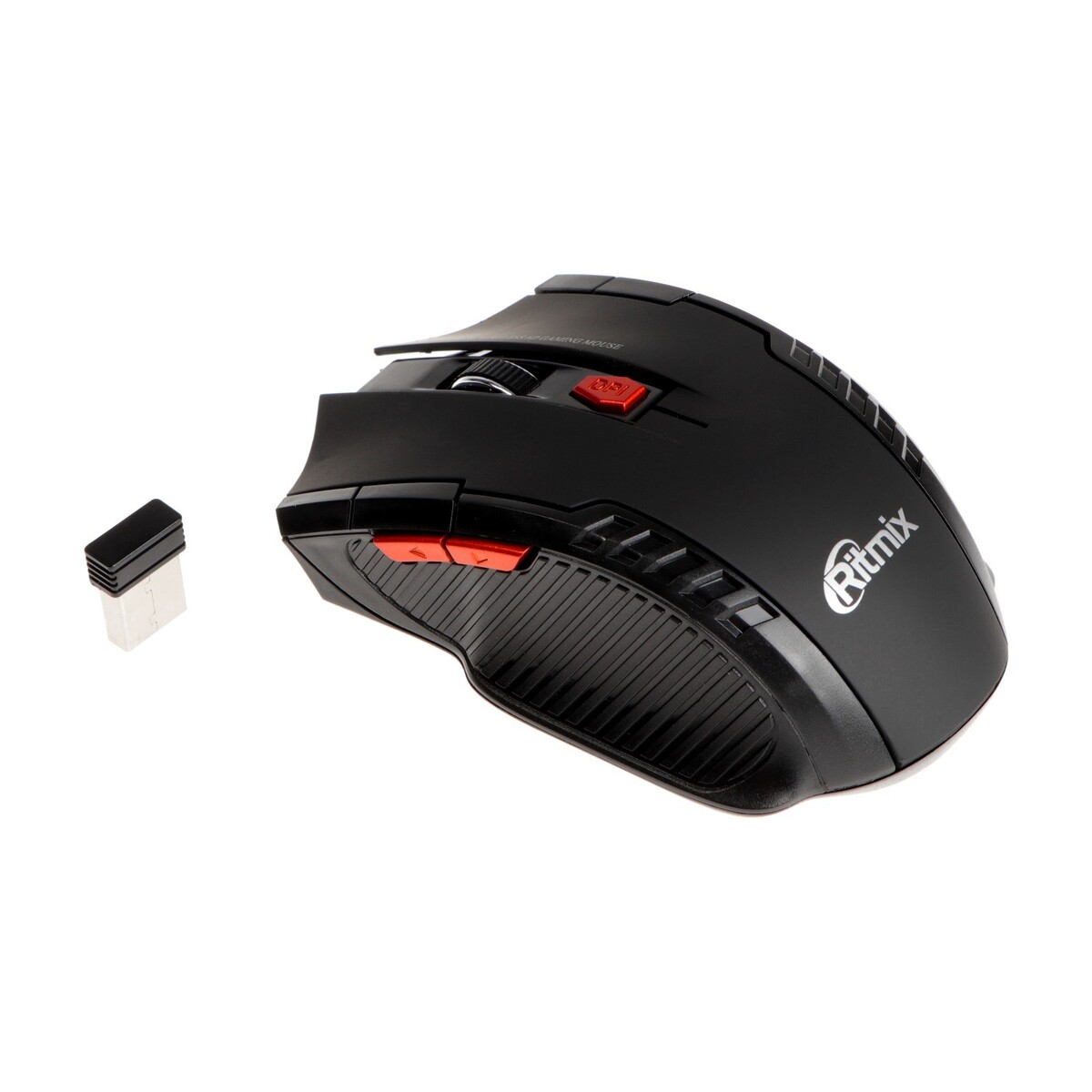 

Мышь ritmix rmw-115, игровая, беспроводная, 1600 dpi, usb, черная, Черный