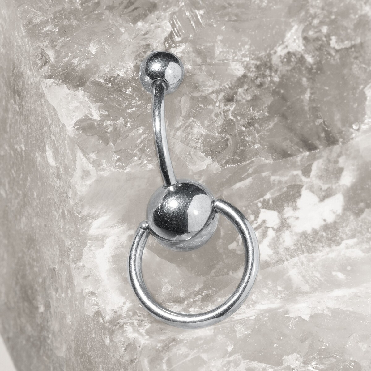 Пирсинг в пупок пирсинг в ухо кольцо космонавт d 13мм серебро