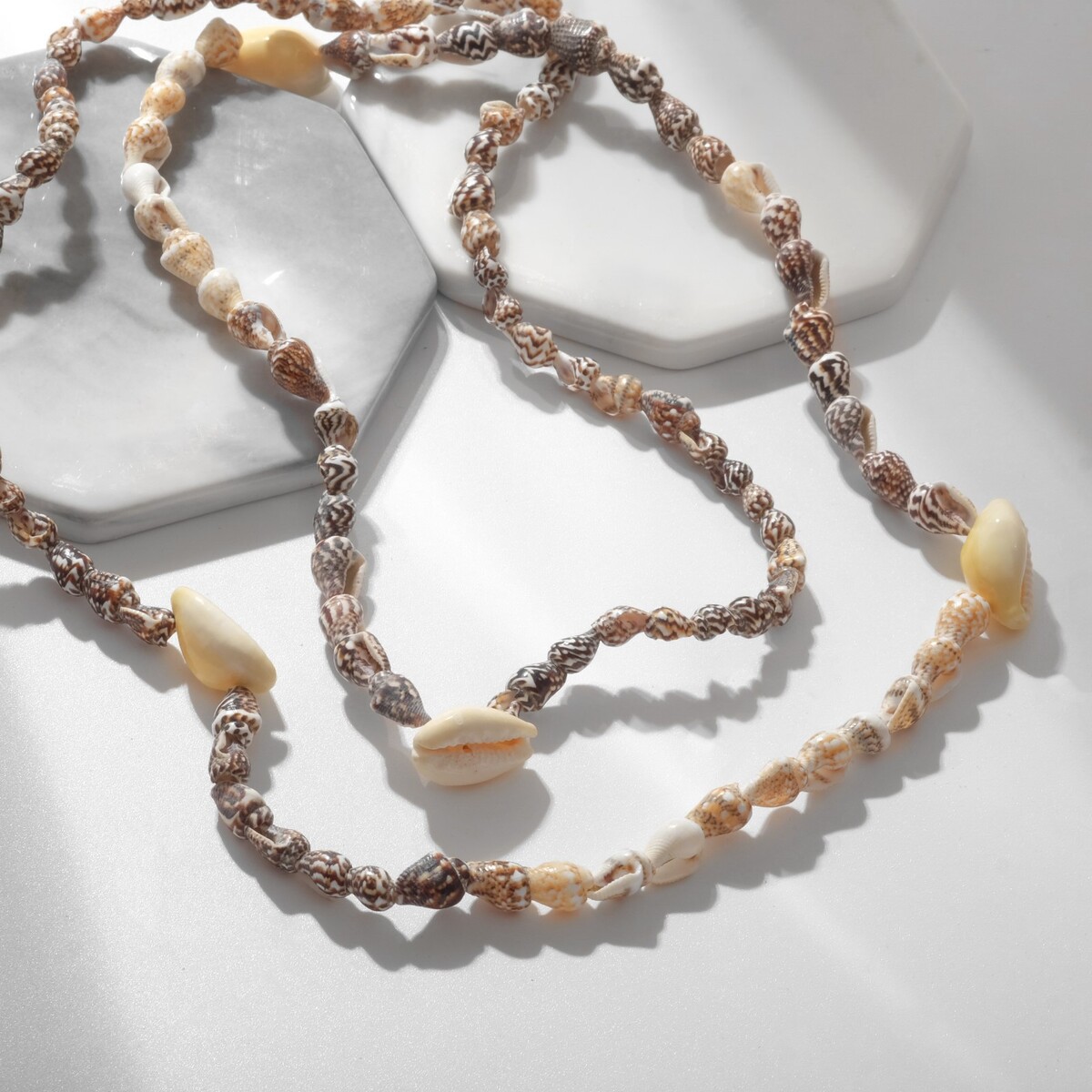 

Бусы, Бежевый;коричневый