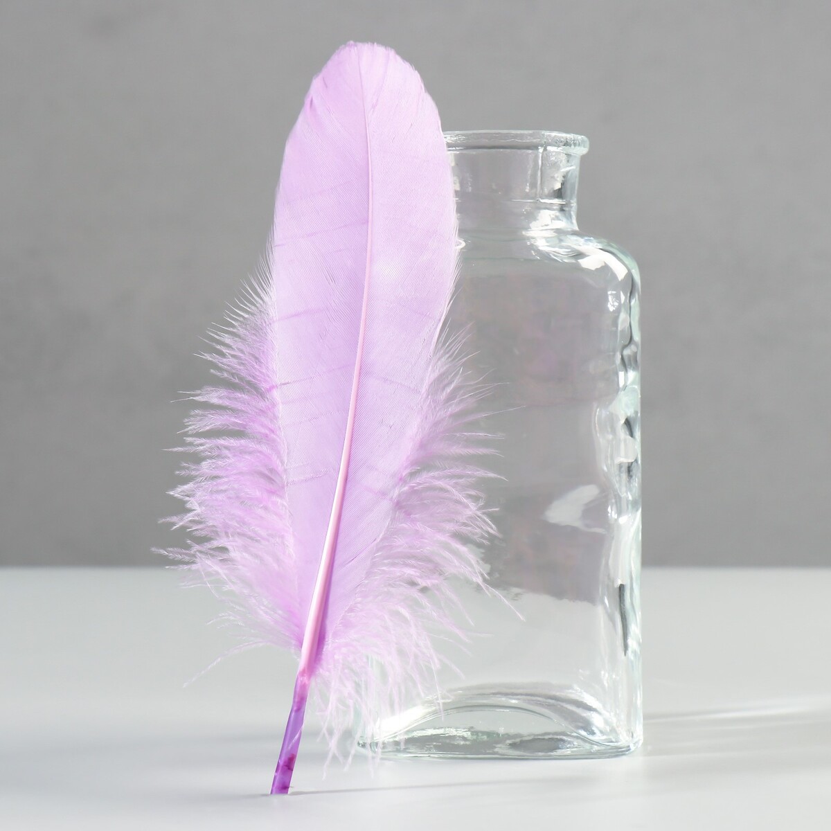 Набор перьев гуся 13-18 см, 20 шт, светло-фиолетовый набор перьев гуся 13 18 см 20 шт светло фиолетовый