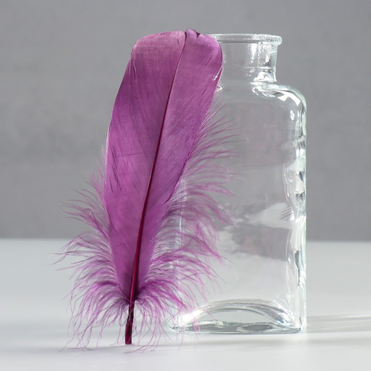 Набор перьев гуся 13-18 см, 20 шт, темно-фиолетовый