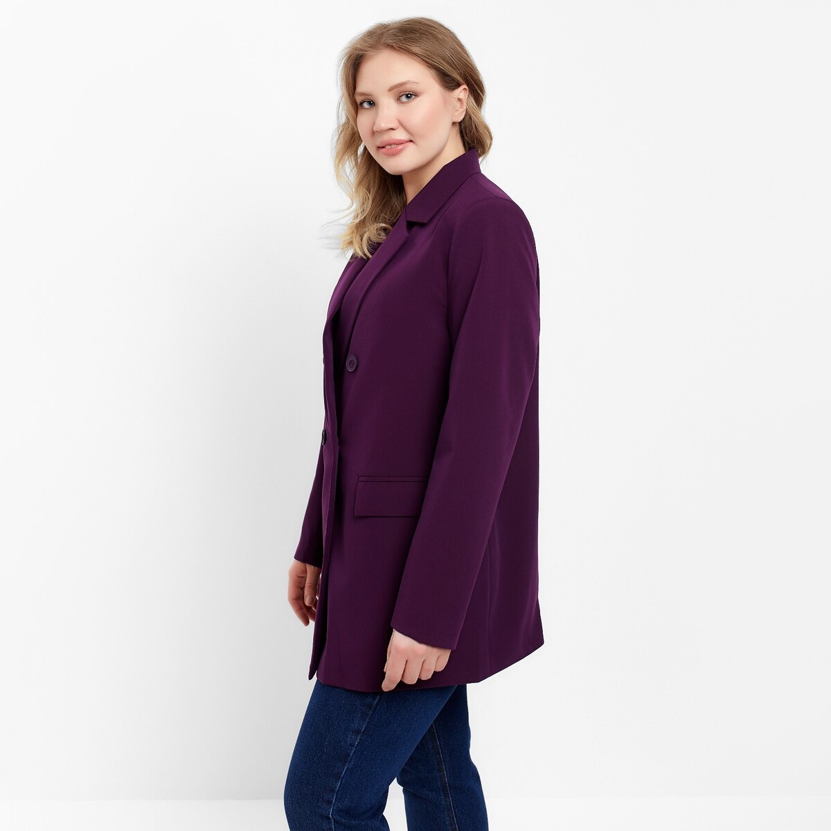 Пиджак MINAKU, размер 48, цвет фиолетовый 04874812 - фото 2