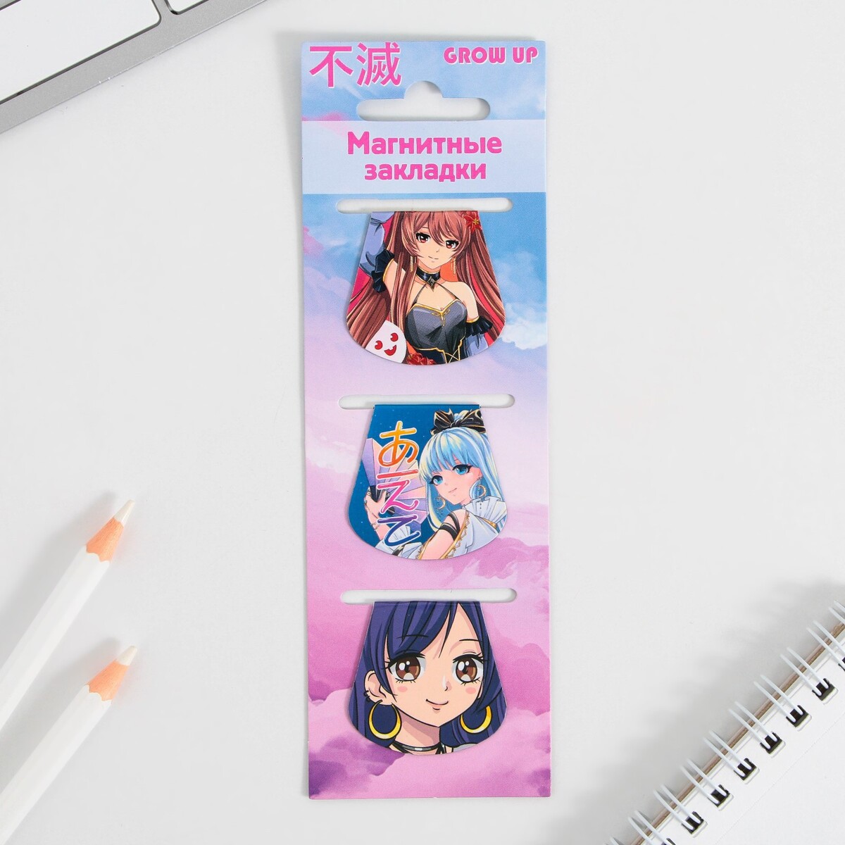 Магнитные закладки на подложке для книг магнитные закладки аниме девушки комиксы 6шт