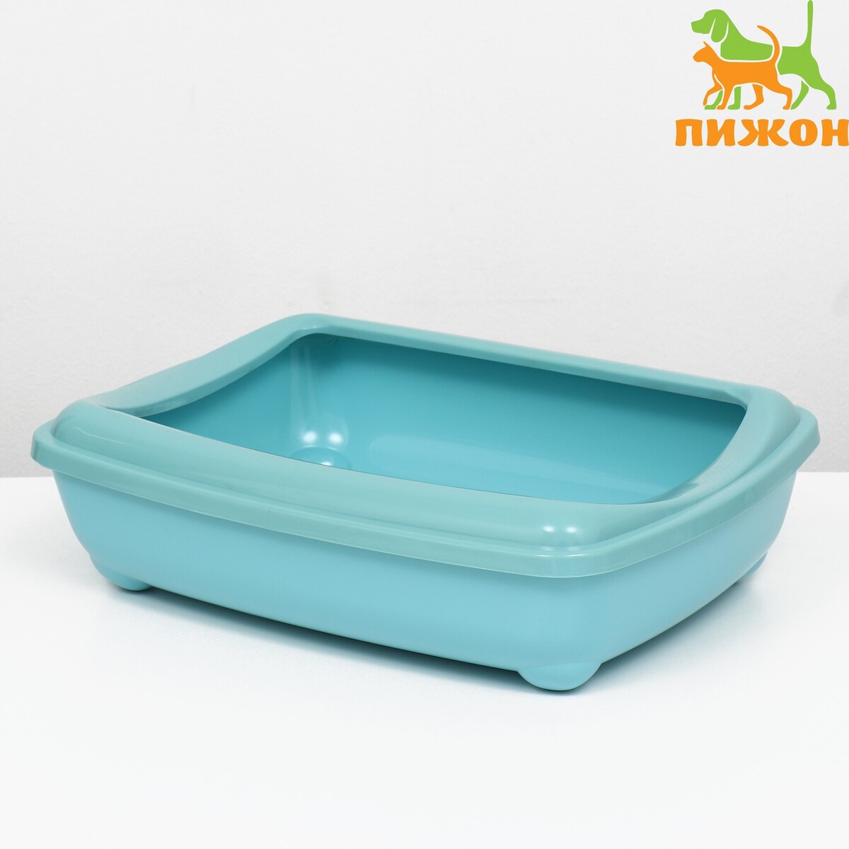 

Туалет для кошек с рамкой, глубокий 50 х 38 х 13см, бирюзовый