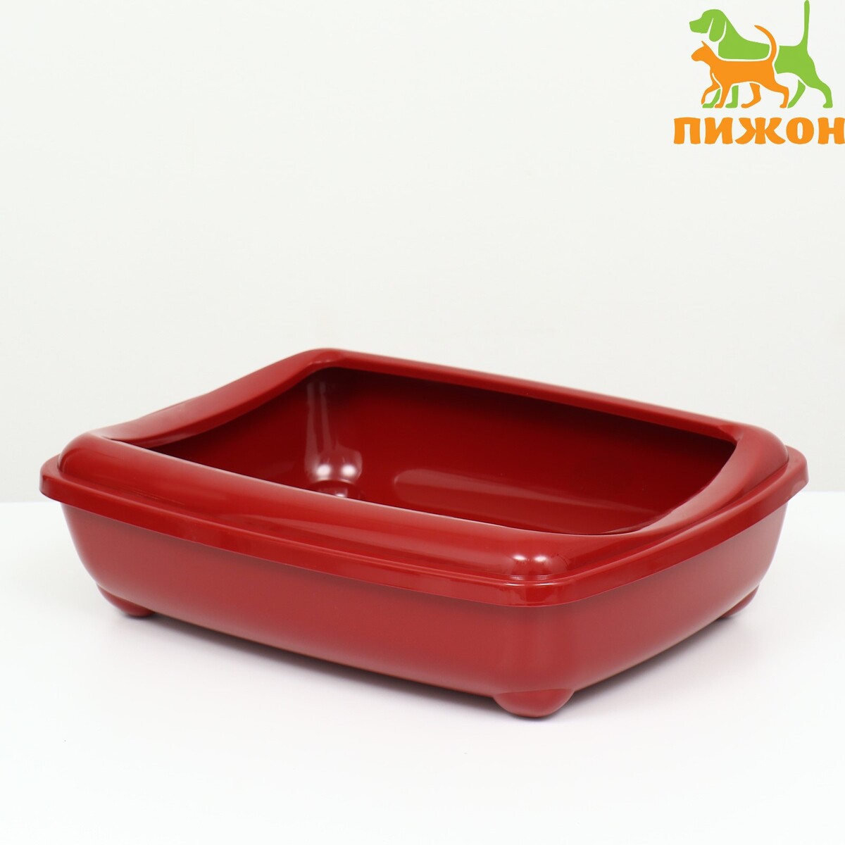 

Туалет для кошек с рамкой, глубокий 50 х 38 х 13см, рубиновый, Красный