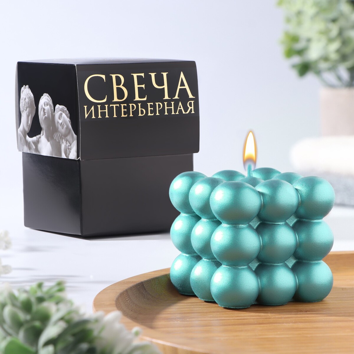 

Свеча фигурная, Бирюзовый