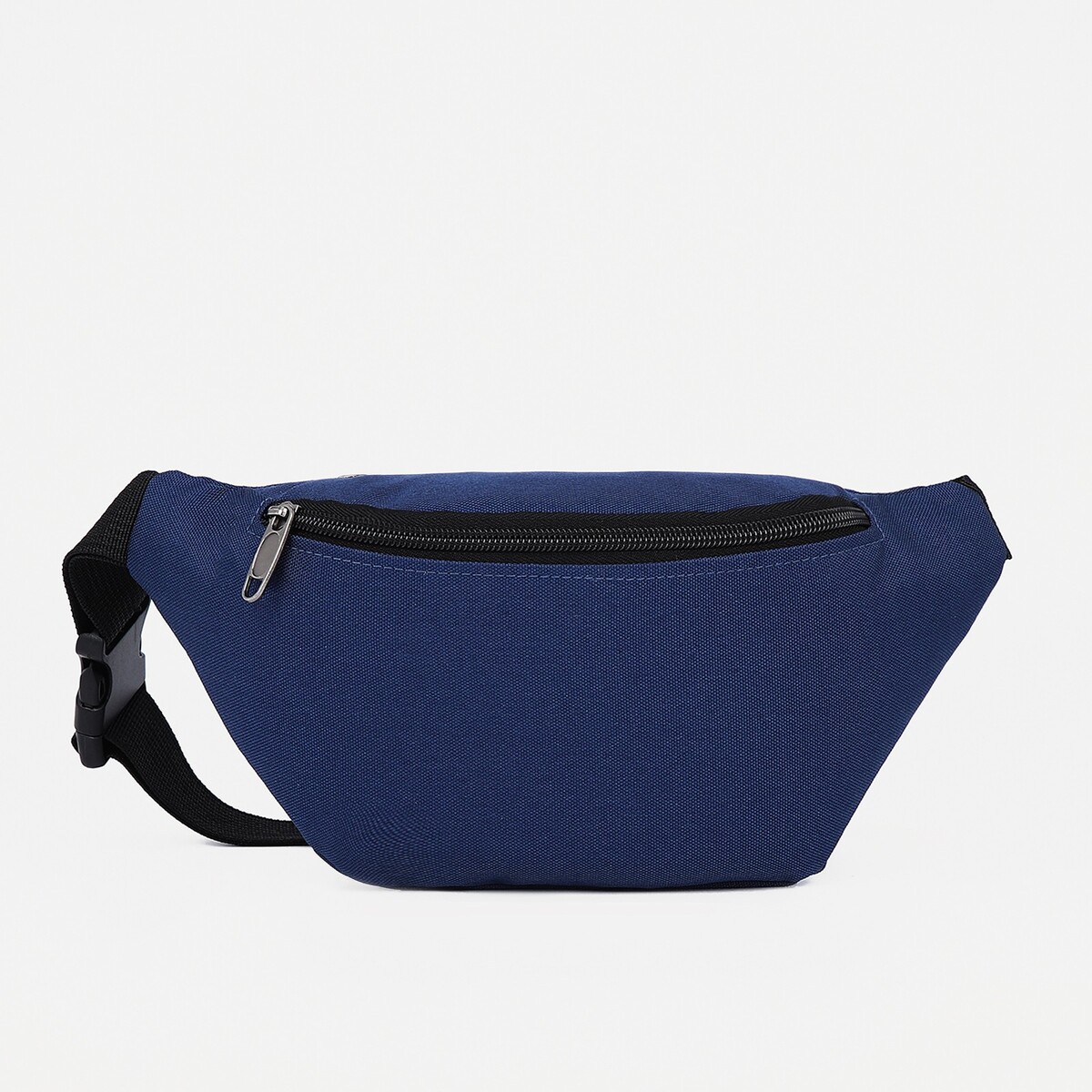 Поясная сумка на молнии, наружный карман, цвет синий поясная сумка на молнии наружный карман разъем для usb красный