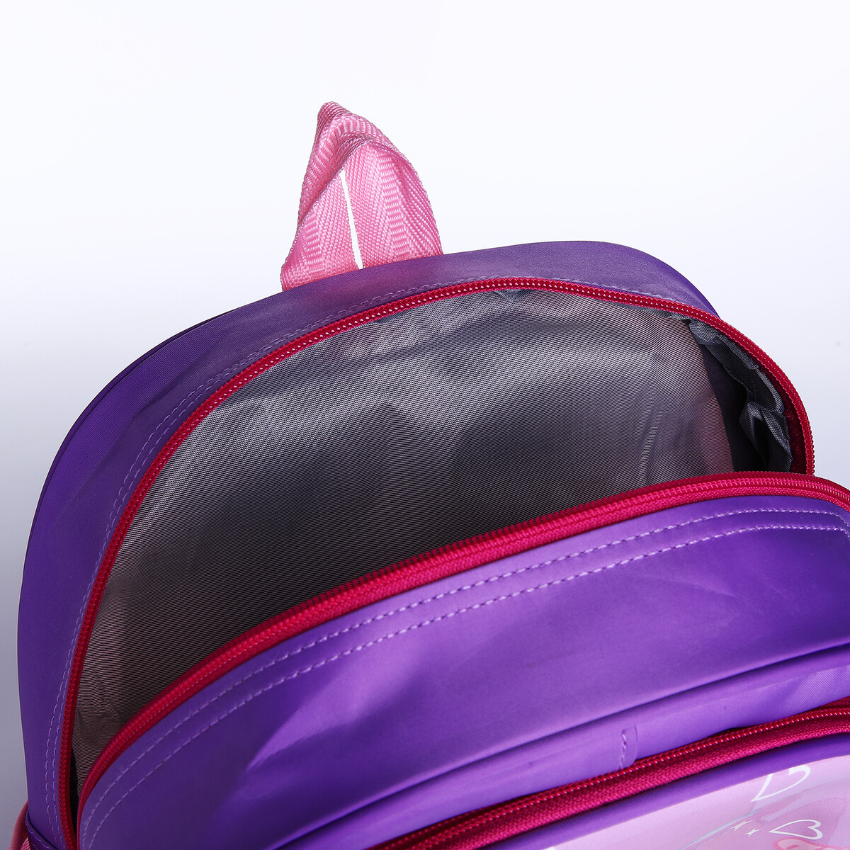 фото Рюкзак детский на молнии, 3 наружных кармана, цвет фиолетовый no brand
