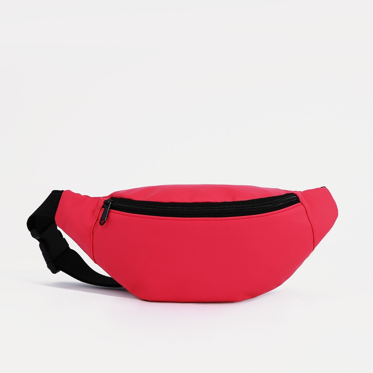 Поясная сумка на молнии, наружный карман, цвет фуксия поясная сумка на молнии наружный карман разъем для usb красный