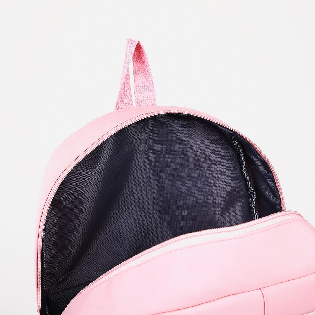 фото Рюкзак на молнии, 3 наружных кармана, цвет розовый no brand