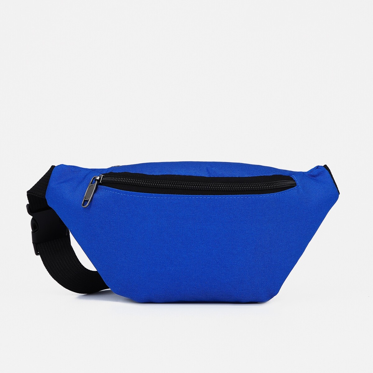 Поясная сумка на молнии, наружный карман, цвет синий No brand