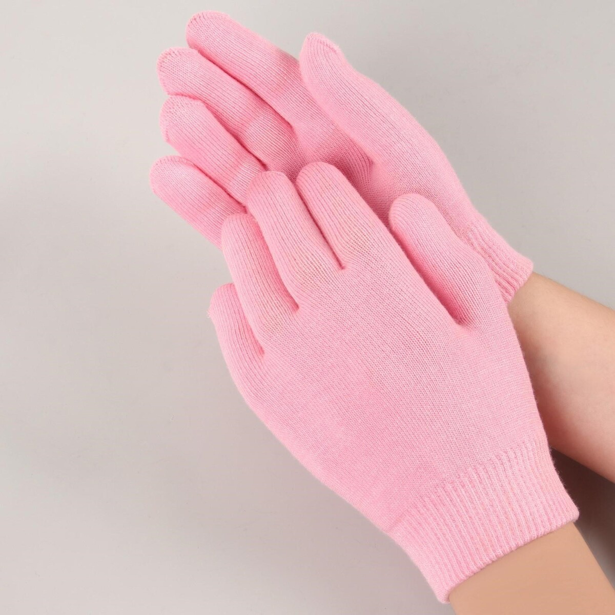 Перчатки гелевые, увлажняющие, one size, цвет розовый гелевые spa напяточники на основе натуральных масел увлажняющие фиолетовые