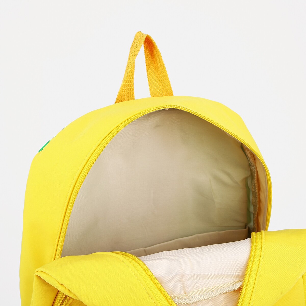 фото Рюкзак 2 отдела на молнии, 4 наружных кармана, цвет желтый/зеленый no brand