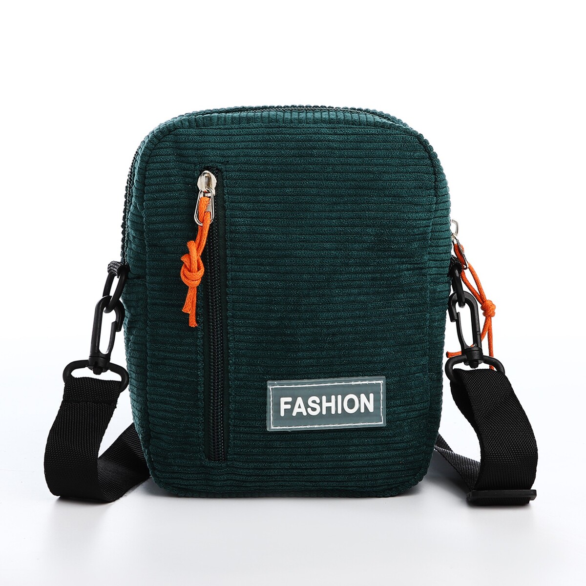 Сумка молодежная на молнии, наружный карман, цвет зеленый рюкзак текстильный tennis 46х30х10 см вертик карман зеленый
