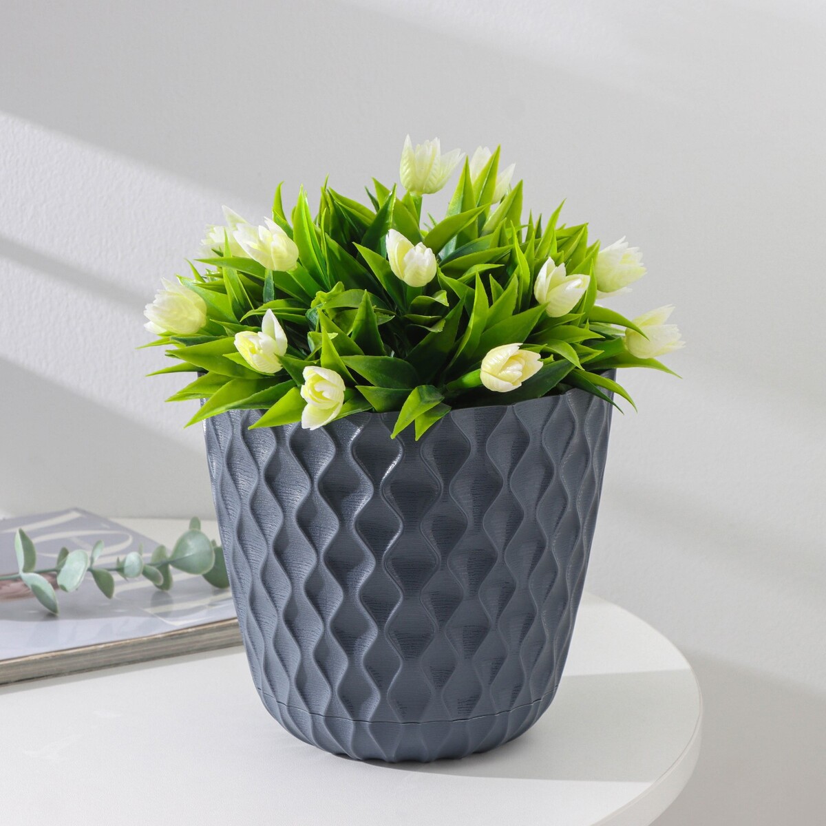 Горшок для цветов с поддоном комплект посудосушителей с поддоном для шкафа 40 см 36 5×25 6 см белый