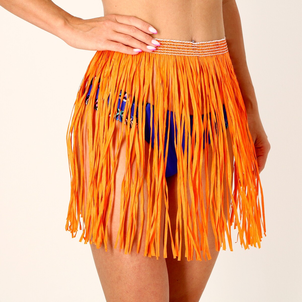 Гавайская юбка, 40 см, цвет оранжевый гавайская юбка 60 см желтый