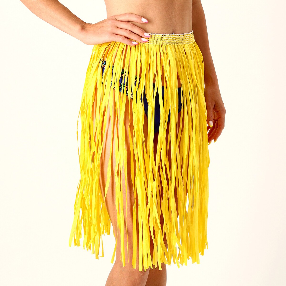 Гавайская юбка, 60 см, цвет желтый