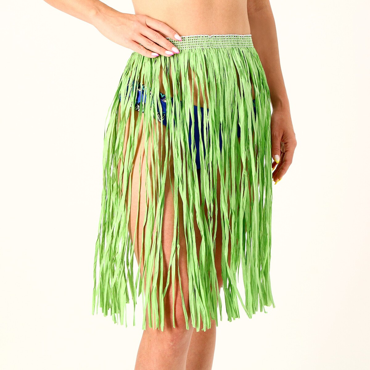 Гавайская юбка, 60 см, цвет зеленый