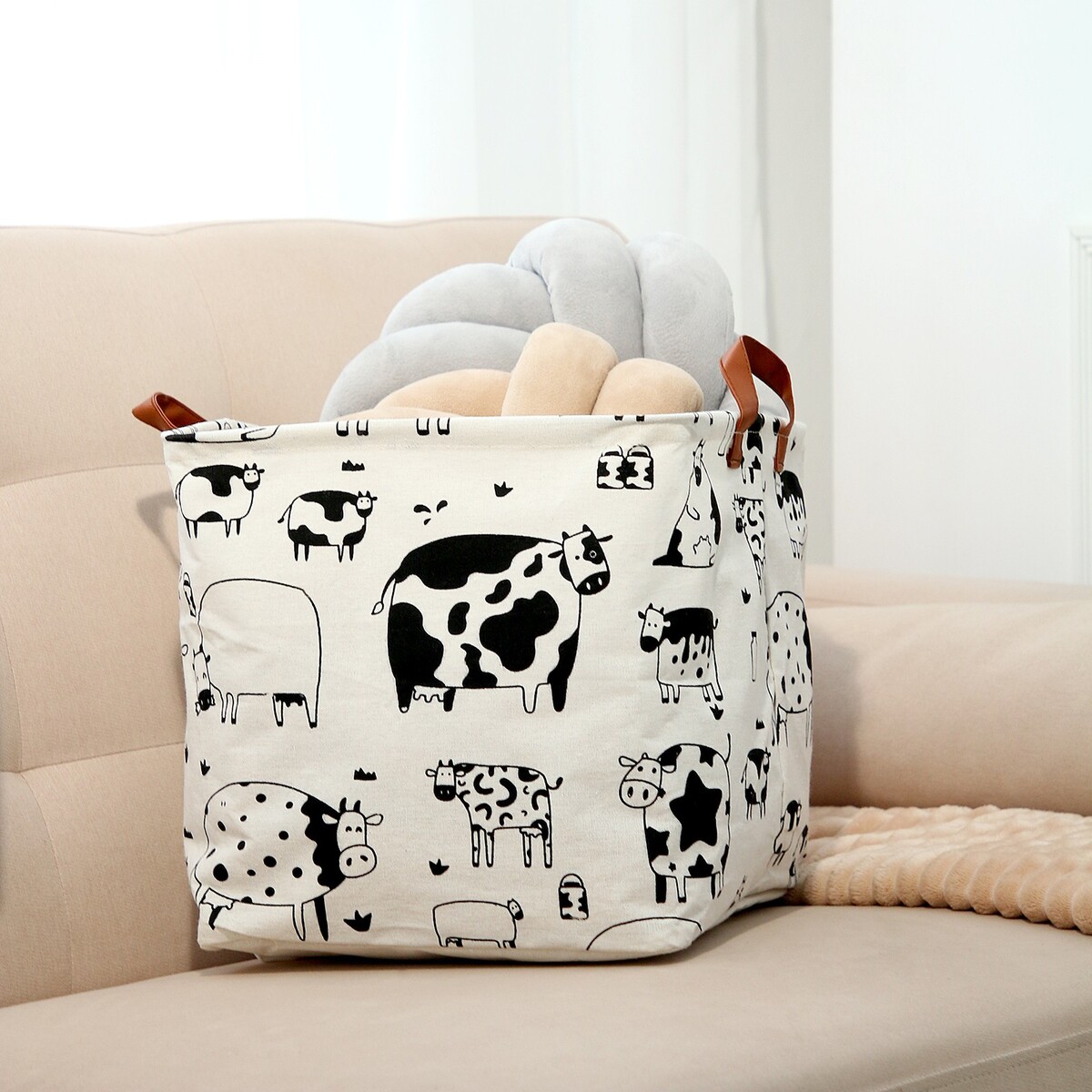 

Корзинка для игрушек, Белый;черный