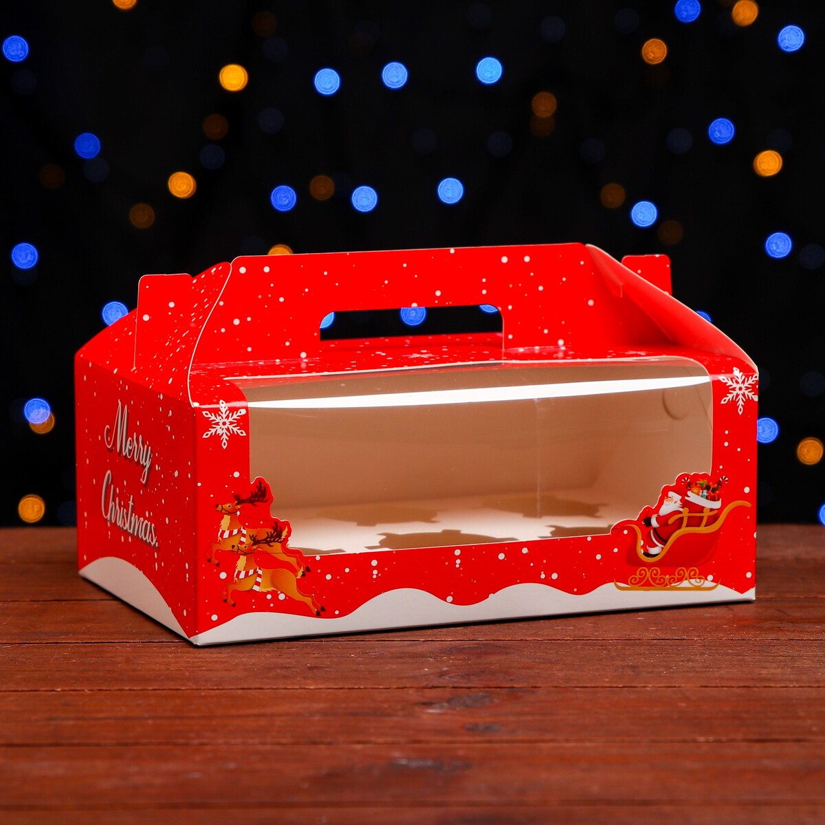 Коробка под 6 капкейков коробка для 12 капкейков голубой 34 7 × 26 3 × 10 см