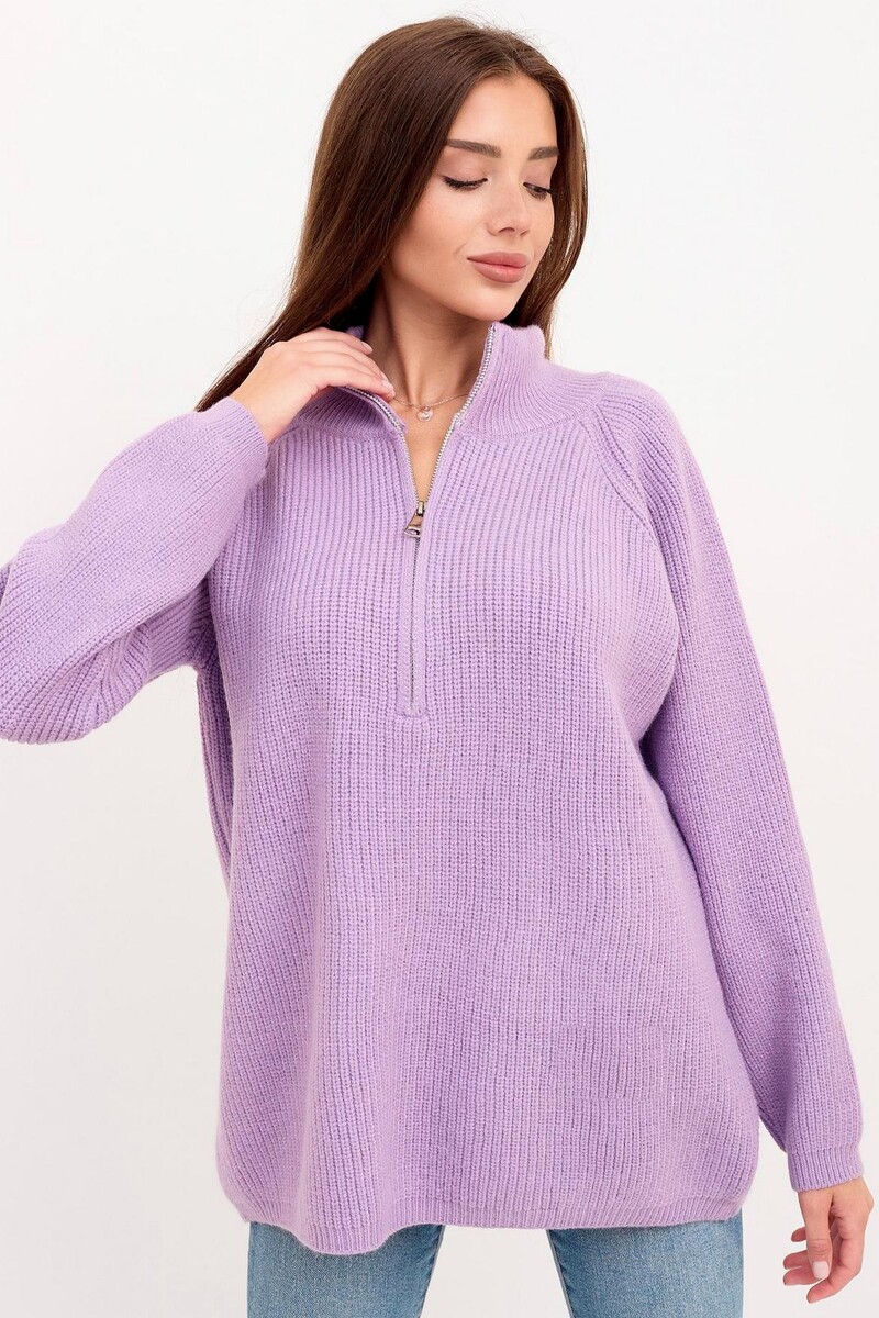 Свитер вязаный Lika Dress, размер 48, цвет фиолетовый