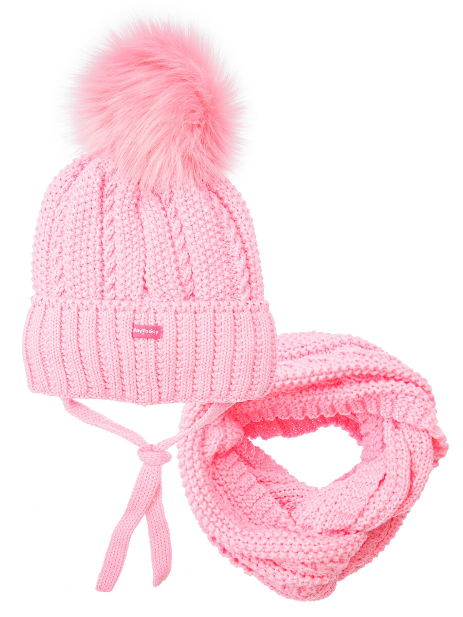 Комплект трикотажный шапка снуд PLAYTODAY, размер рост 98 см, цвет розовый 05147917 - фото 5