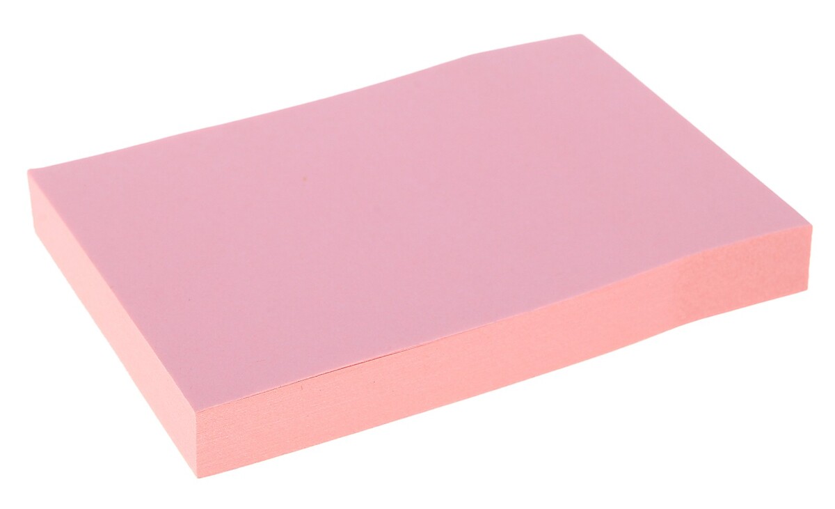 Блок с липким краем 51 мм x 76 мм, 100 листов, пастель, розовый блок с липким краем 76 мм х 76 мм 80 листов пастель розовый