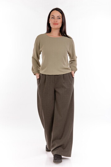 Коричневые женские брюки купить недорого в интернет-магазине GroupPrice