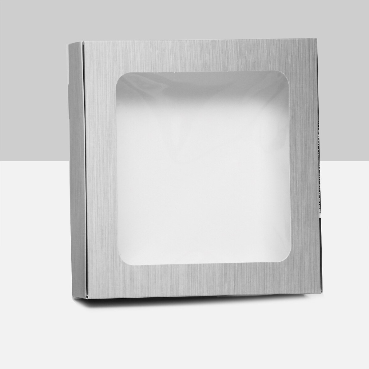 Коробка самосборная, с окном, серебрянная, 16 х 16 х 3 см коробка самосборная с окном сиреневый 19 х 19 х 3 см
