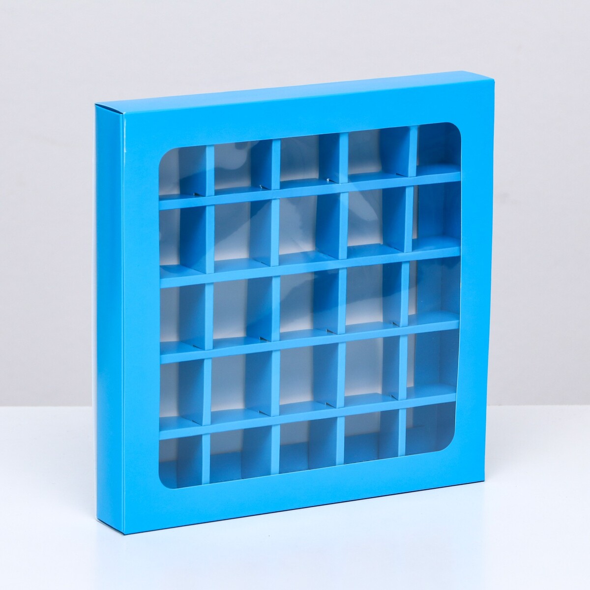 Коробка для конфет 25 шт, 22 х 22 х 3,5 см, голубая коробка для конфет 25 шт 22 х 22 х 3 5 см голубая