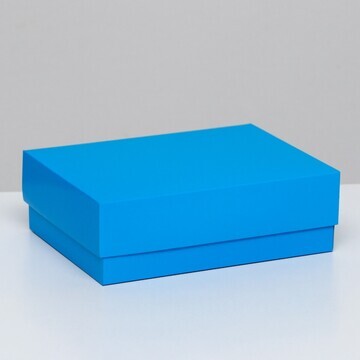 Коробка складная,голубая, 16 х 12 х 5,2 