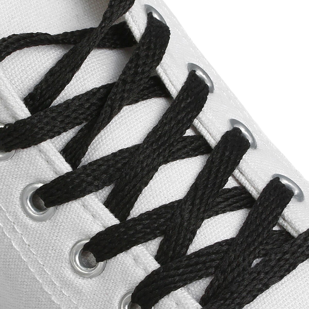 фото Шнурки для обуви, пара, плоские, 7 мм, 160 см, цвет черный onlitop